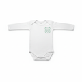 Witte baby romper lange mouw met kikker print maat 50/56