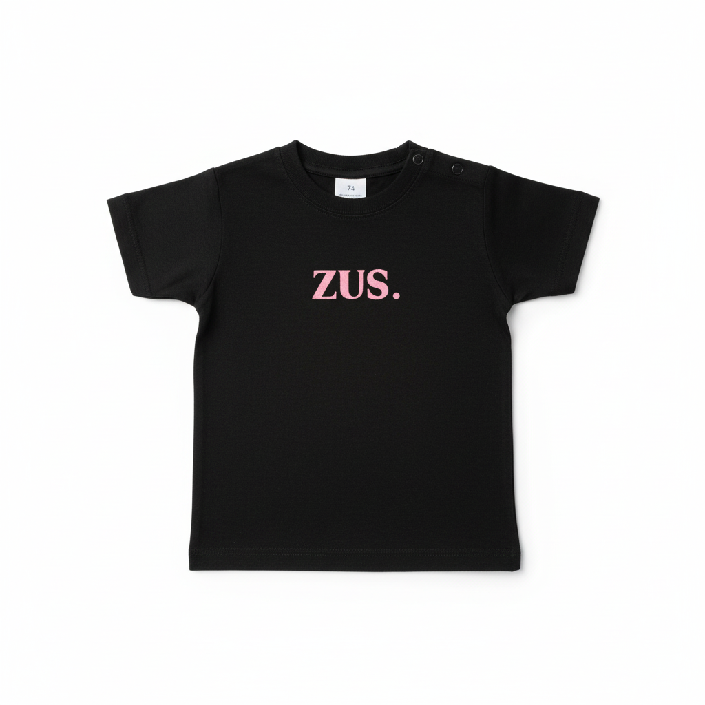 ZUS baby t-shirt zwart witte achtergrond